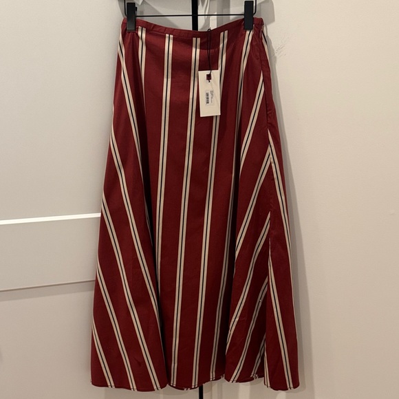 STAUD Mane Stripe Axel Skirt size Medium NWT $325 - Picture 4 of 10